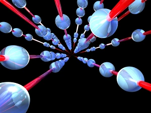 Computer Generated Graphics Stampe: Spheroids on rods