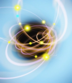 Subatomic Particles Stampe: Subatomic particles abstract
