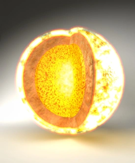 Astronomical Illustration Stampe: Sun internal structure