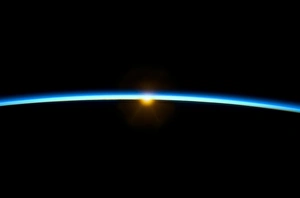 Stazione Spaziale ISS Stampe: Sunset dalla traiettoria terrestre