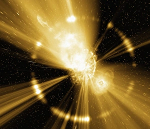 Space Science Images Stampe: Supernova explosion, computer artwork