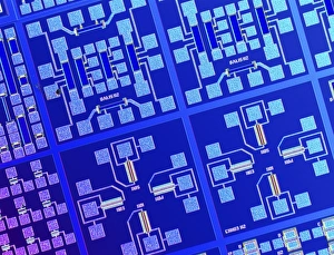 Light Micrograph Images Stampe: Surface of microchip, light micrograph C018 / 6390