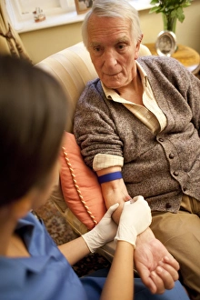 Blood Sample Collection Stampe: Taking a blood sample