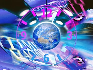 Solar System Artwork Stampe: Time machine