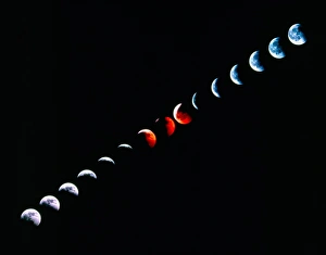 Lunar Eclipse Stampe: Total eclipse of the Moon in December 1992