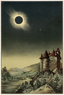 Stampe di Un'eclissi solare nell'Austria il 8 luglio del 1842 che divenne molto nota grazie alla descrizione dello scrittore Adalbert Stifter emotiva Immagini datate 8 marzo 2011: Eclissi solare totale del 1842