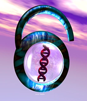 Deoxyribonucleic Acid Art Stampe: Unlocking genetic code