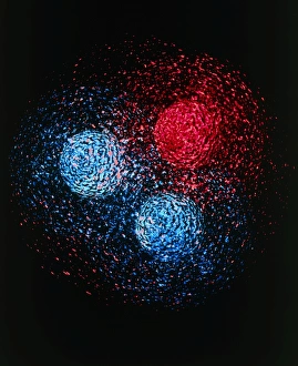 Stampe di La struttura del quark nel protone. Visualizzazione informatica della struttura del protone, uno dei componenti fondamentali delle nuclei atomiche Immagini del 12 dicembre 2003: La visualizzazione della struttura dei quark del protone.