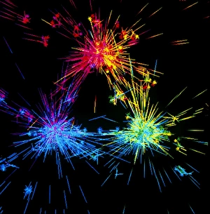 Stampe di Visualizzazione della struttura dei quark del protone Immagini datate 2004 febbraio: Visualizzazione della struttura dei quark del protone