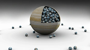 Gas Giant Planets Stampe: Volume of Jupiter compared to Earth