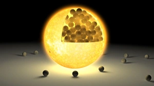 Sistema Solare Stampe: Volumen del Sole rispetto a Giove