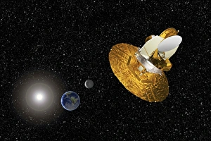 Stampe di Spaziale Wilkinson Microwaves Anisotropia Prova Immagini datate 2010 marzo: Spaziale WMAP veicolo, arte