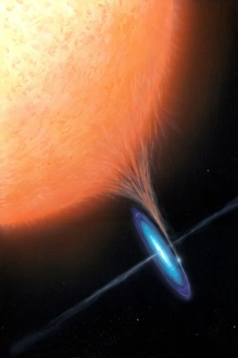 Black Hole Formation Stampe: X-ray binary system, artwork