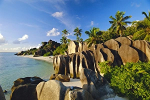 Indian Ocean Landscape Photography Stampe: Anse Source d Argent Beach