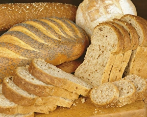 Close Up Bread Photography Stampe: Bread loaves and slices of bread