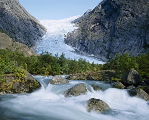 Scandinavian Glaciers Stampe: Briksdalsbreen Glacier