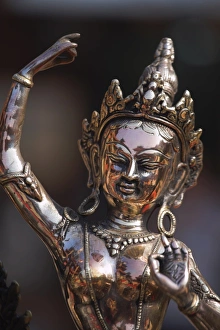 Nepalese Cultural Heritage Sites Stampe: Bronze statue