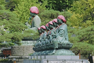 Japanese Temples And Shrines Stampe: Buddha statues