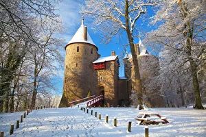 Castel Coch di Tongwynlais a Cardiff nel sud del Paese Galles e nella Gran Bretagna Europa
