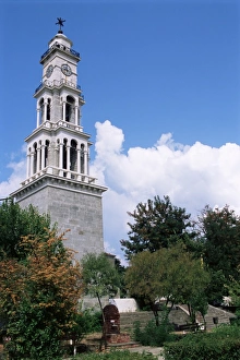 Greek Village Architecture Stampe: Central Square
