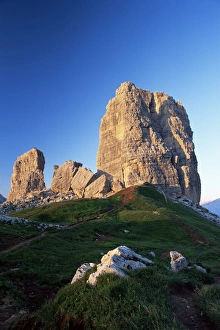 Italian Alps Sunset Stampe: Cinque Torri at sunset