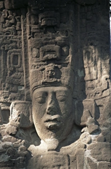 Central American Archaeology Stampe: Close-up of Stele E