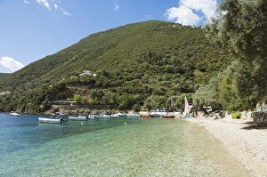 Greek Island Destinations Stampe: Dessimi beach