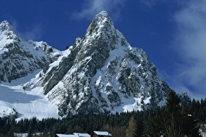 European Outdoor Scenery Stampe: Dramatic peak at Brunni