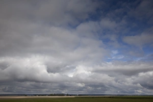 Dramatic European Landscape Stampe: Dramatic sky over Normandy countryside, Normandy, France, Europe