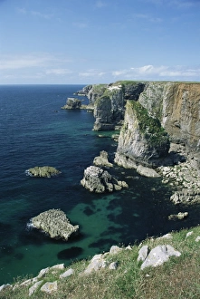 Wales Travel Destination Stampe: Elegug Stacks