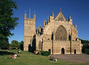 Chiesa Stampe: Cattedrale di Exeter, Exeter, Devon, Inghilterra Regno Unito Europa