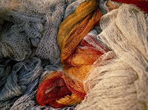 Aegean Islands Europe Stampe: Fishing nets