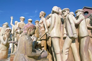 European Street Art Scene Stampe: Forward statue, Centenary Square, Birmingham, England, United Kingdom, Europe