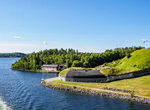 Europe Scenic Views From Above Stampe: Fredriksborg Fortress, elevated view