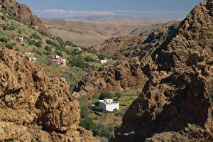African Mountain Landscapes Stampe: Hamlet and valley