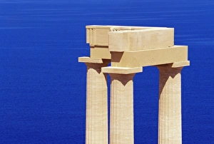 Dodecanese Islands Stampe: Detail of Hellenistic stoa