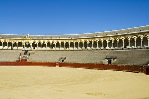 Spain Travel Destination Stampe: Inside the Bull Ring