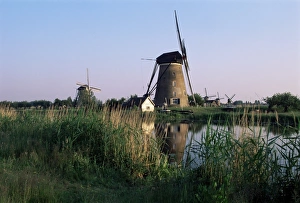 UNESCO World Heritage Site Holland Stampe: Kinderdijk