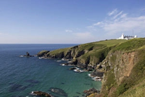 European Coast Stampe: Lighthouse, Lizard Point, Cornwall, England, United Kingdom, Europe