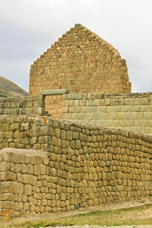 Ingapirca Ecuador Stampe: Looking towards the Temple of the Sun