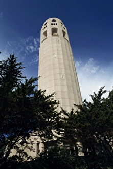 California Travel Photography Stampe: Low angle view of the Coit Tower
