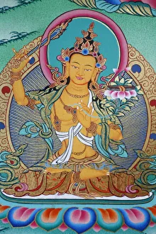 Stampe di Manjushri è la divinità della conoscenza del monastero di Kopa a Katmandù in Nepale Nepal Stampe: Manjushri è la divinità della conoscenza del monastero di Kopa a Katmandù in Nepale