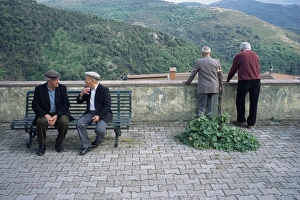 European Folk Traditions Stampe: Men watching procession
