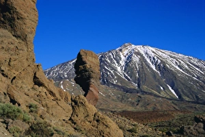 Canary Islands Mountain View Stampe: Mount Teide and Las Roques