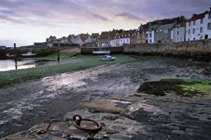 United Kingdom Outdoor Photography Stampe: Old harbour at sunset