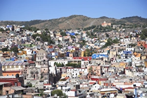 Blue Sky Travel Destinations Stampe: Overview, colonial architecture, Guanajuato, UNESCO World Heritage Site