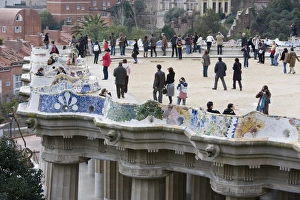 Stampe di Il Parco di Güell, Sito Patrimonio dell'Umanità delle Nazioni Unite e Situato a Barcellona in Catalogna nella Spagna Europa Barcellona Stampe: Parco Güell