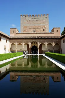 Alhambra Palace Stampe: Patio de los Arrayanes and Comares Tower, Alhambra Palace, UNESCO World Heritage Site