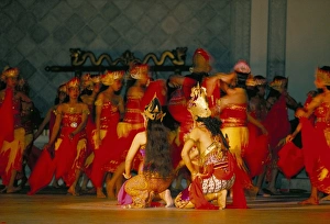 Indonesian Cultural Heritage Sites Stampe: Performance of the Hindu epic