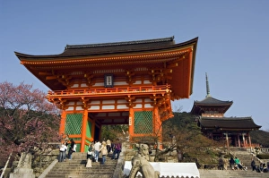 Temple Architecture Japan Stampe: Red temple gate